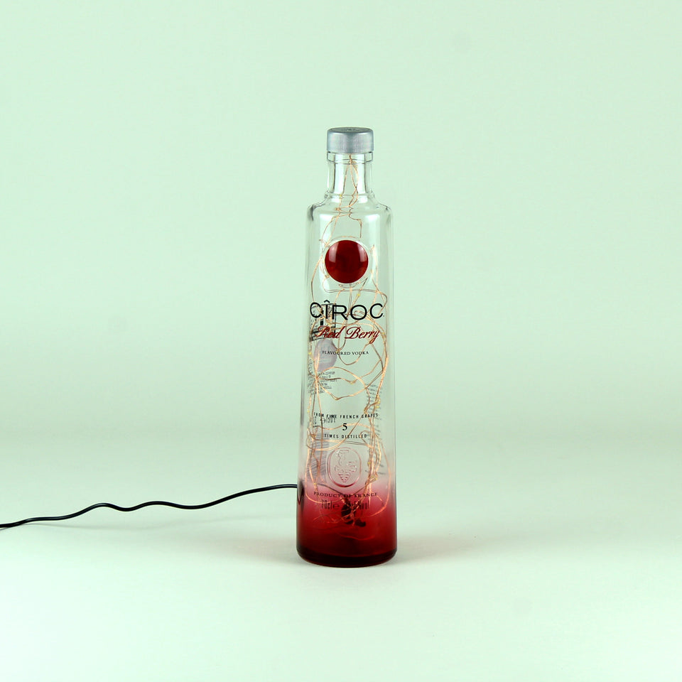 Illuminated Ciroc Red Berry Vodka Bottle