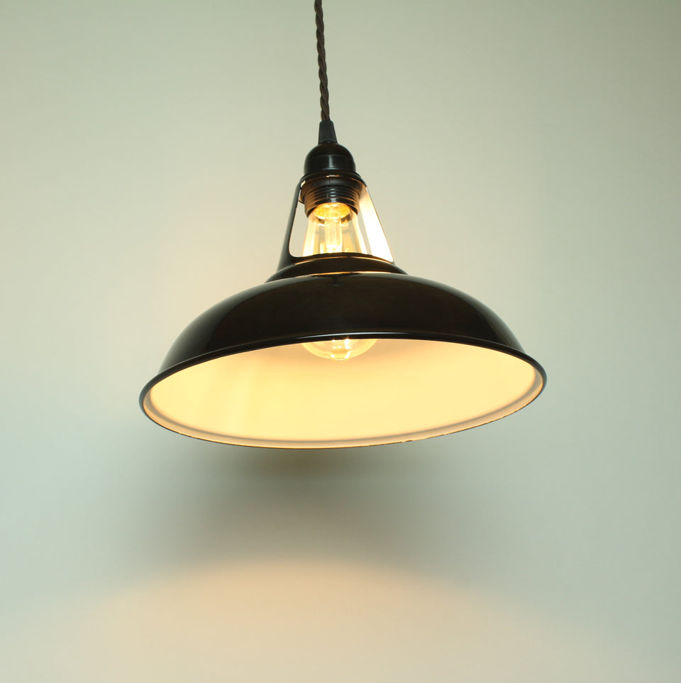 Industrial Style Conduit Pendant Light Fitting  - Grey Shade