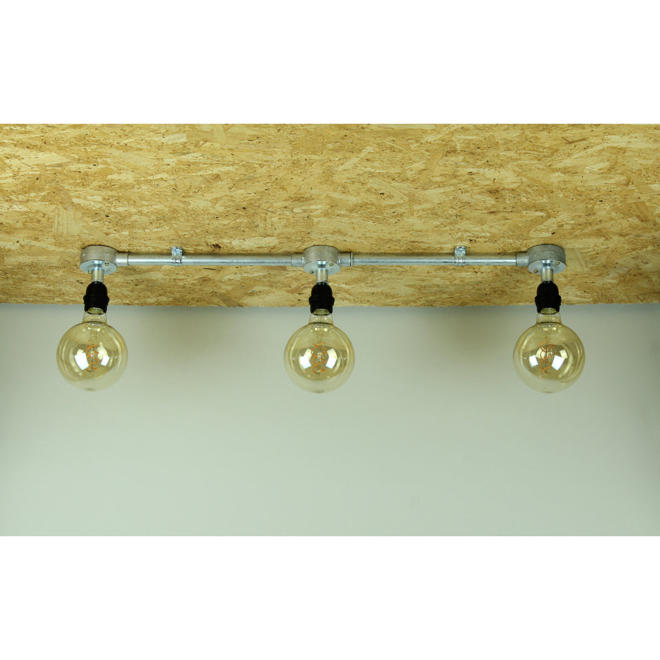 E27 conduit light fitting with globe bulbs