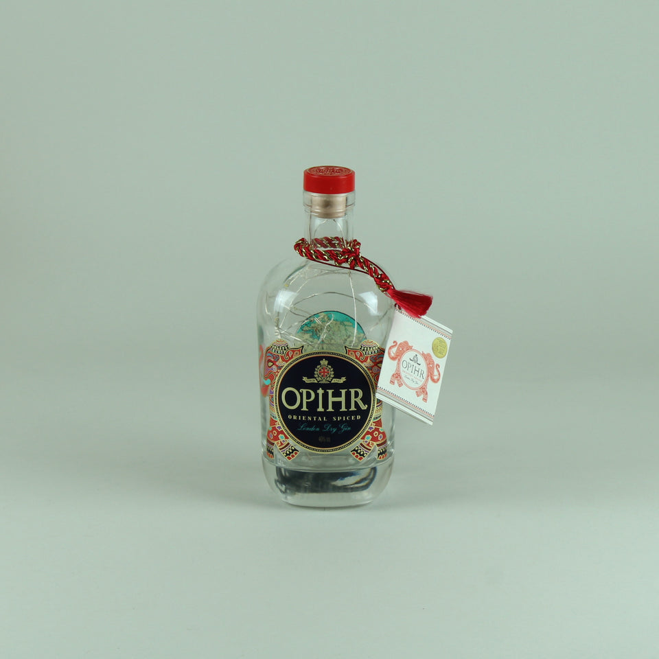 Illuminated OPIHR Spiced Gin Bottle