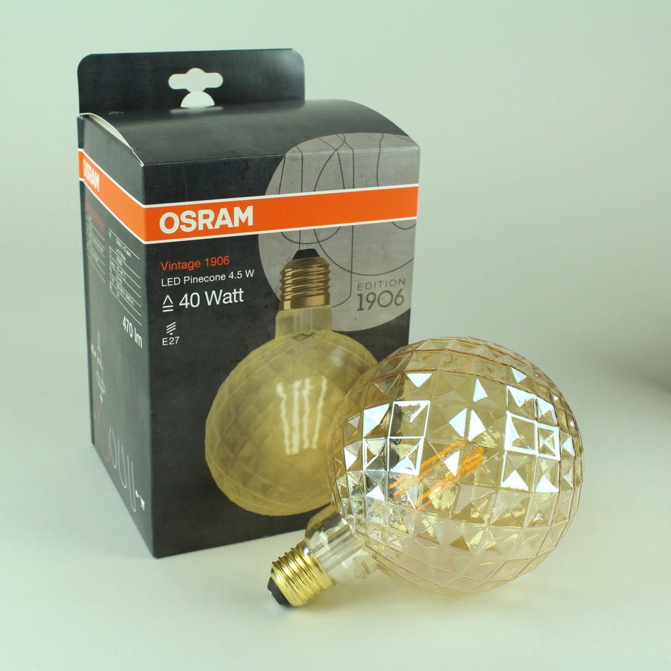 OSRAM Vintage 1906 LED Filament Pinecone Bulb - 4.5W E27 Comfort Warm