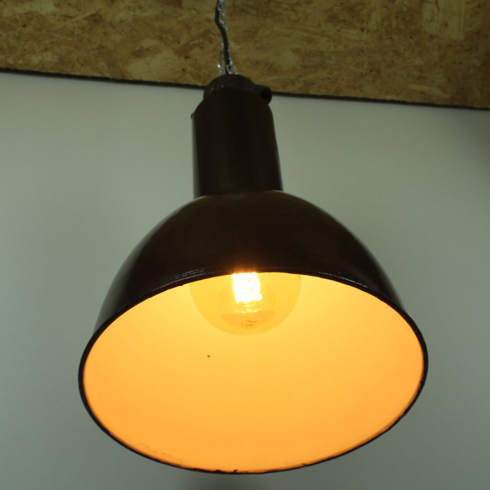 Bauhaus Black Enamel Light Fitting