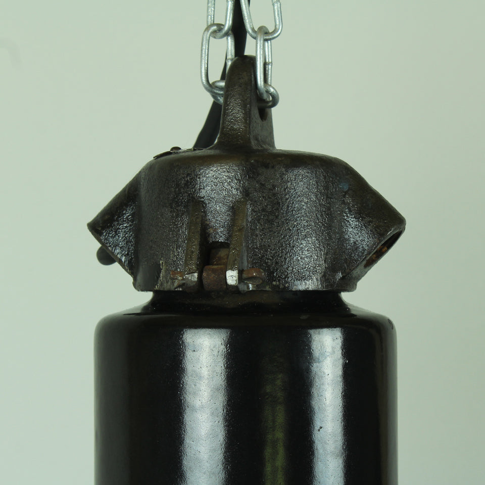 Bauhaus Black Enamel Light Fitting