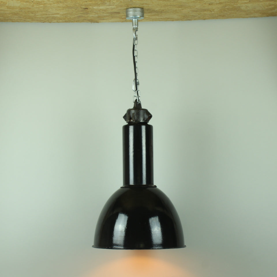 Bauhaus Black Enamel Light Fitting