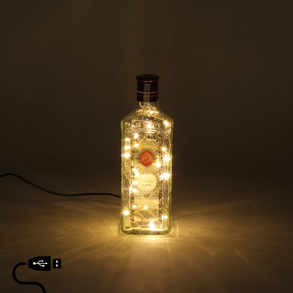 Illuminated Bombay Bramble Gin Bottle