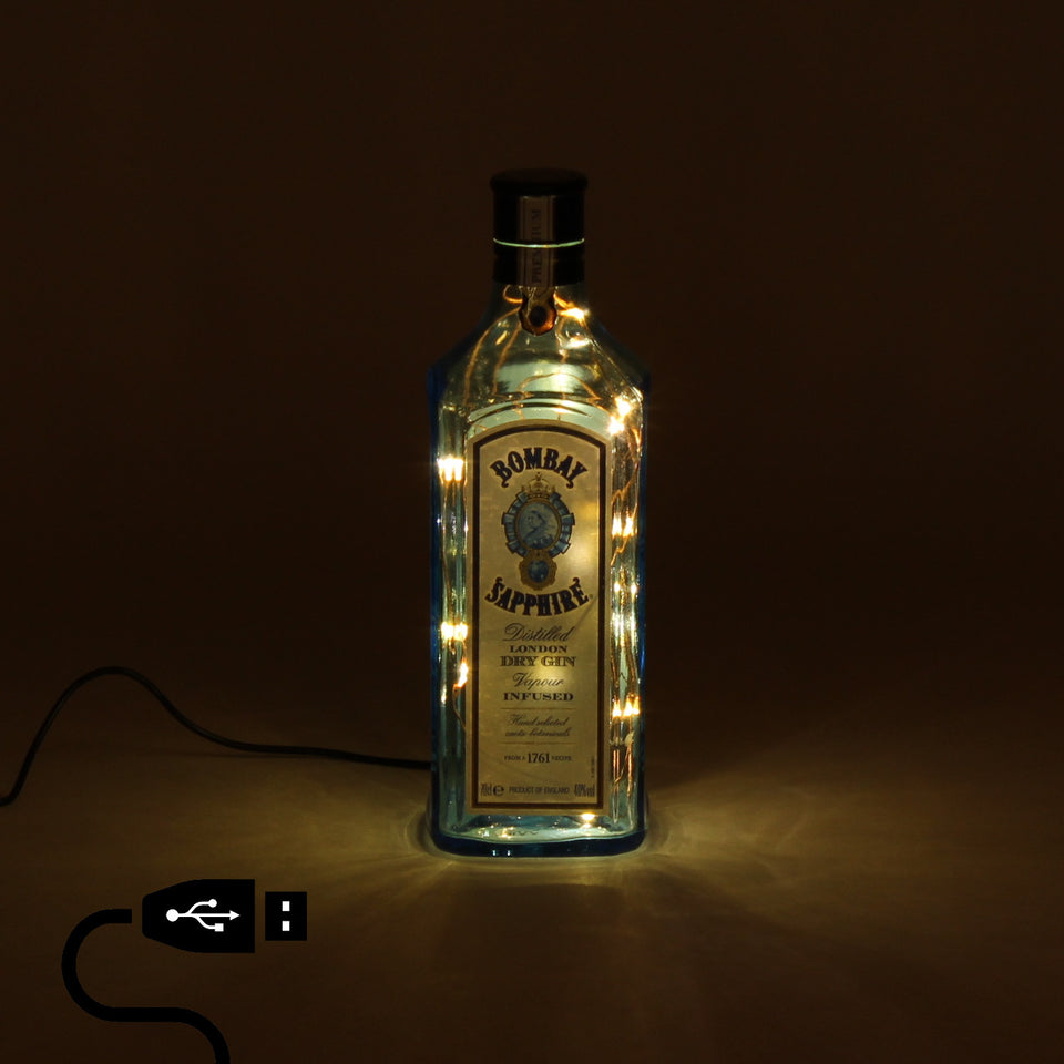 Illuminated Bombay Sapphire Gin Bottle