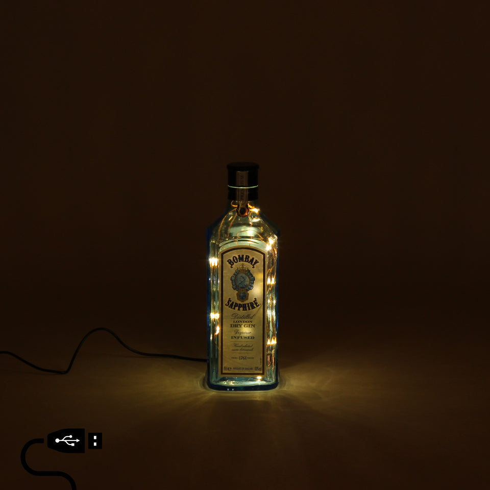 Illuminated Bombay Sapphire Gin Bottle