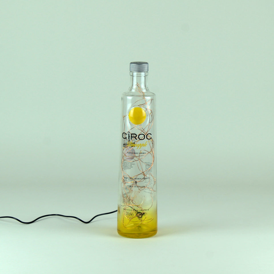 Illuminated Ciroc Pineapple Vodka Bottle