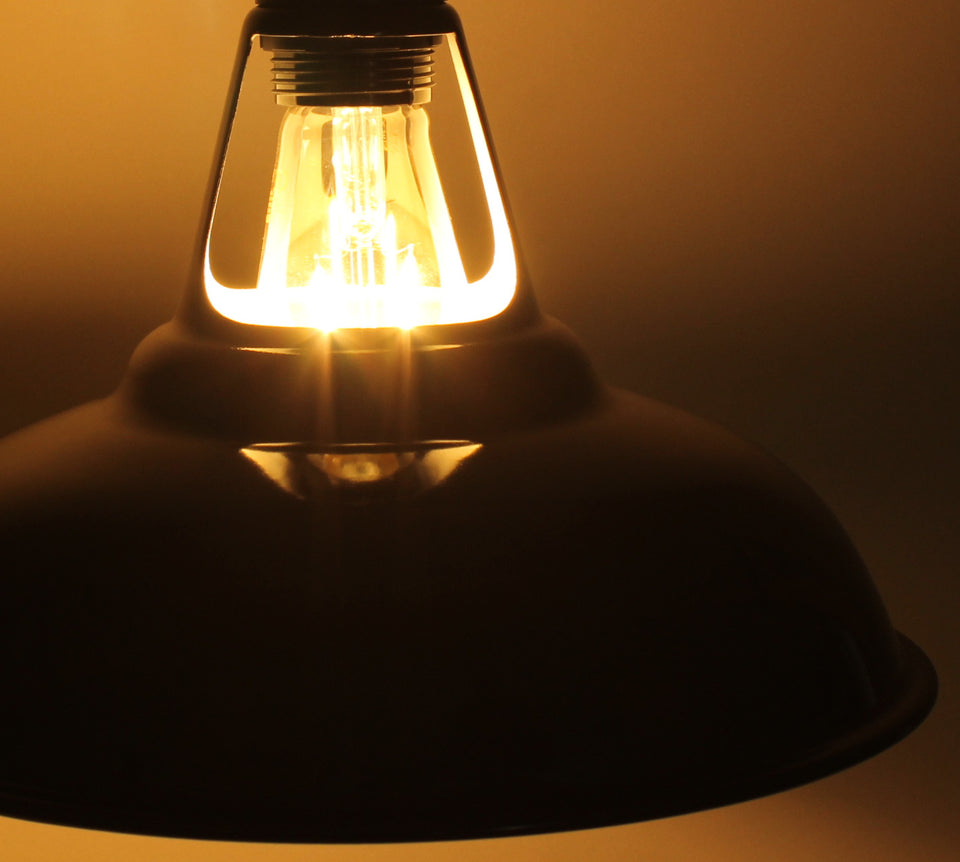 Matt Black Industrial Enamel Lamp Shade