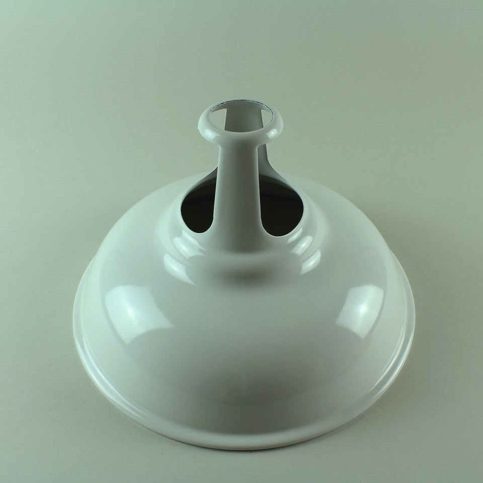 White Industrial Enamel Lamp Shade