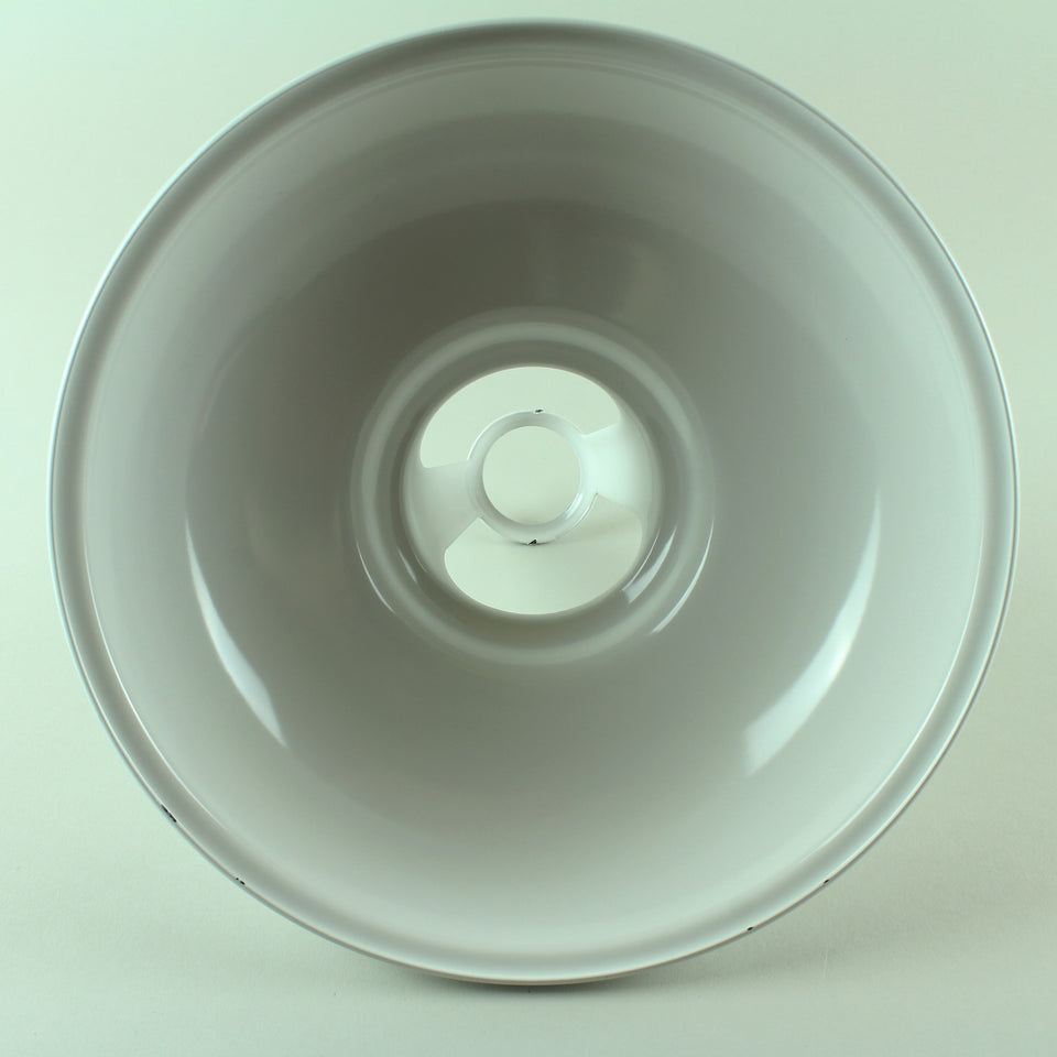 White Industrial Enamel Lamp Shade