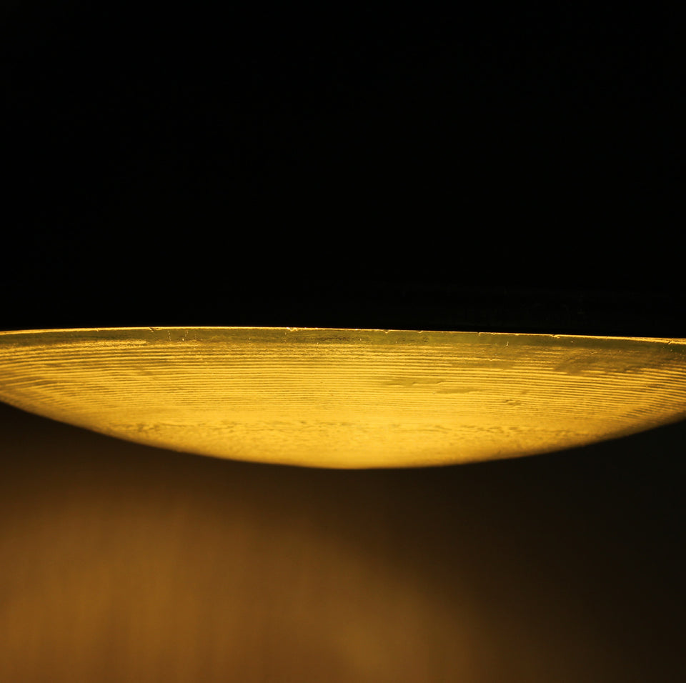 Green Enamel Factory Reclaimed Light Fitting with lens - Lens detail 2