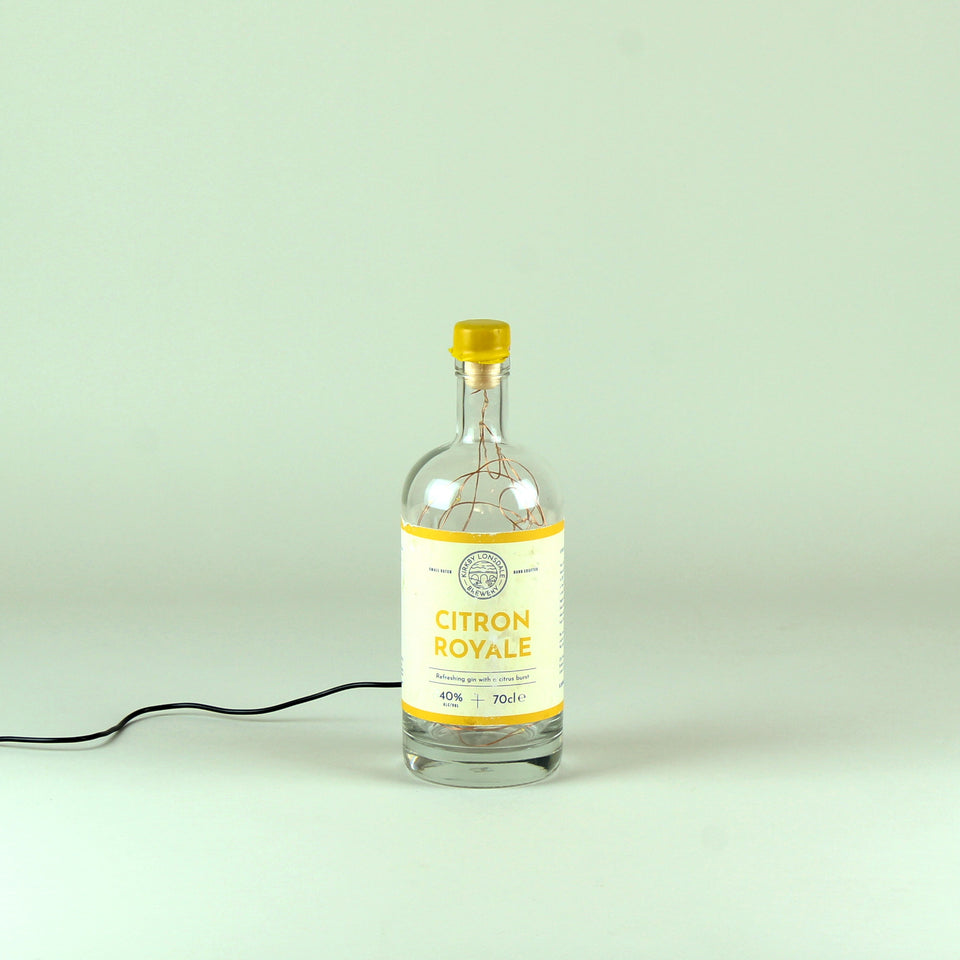 Illuminated Kirkby Lonsdale Citron Royale Gin Bottle