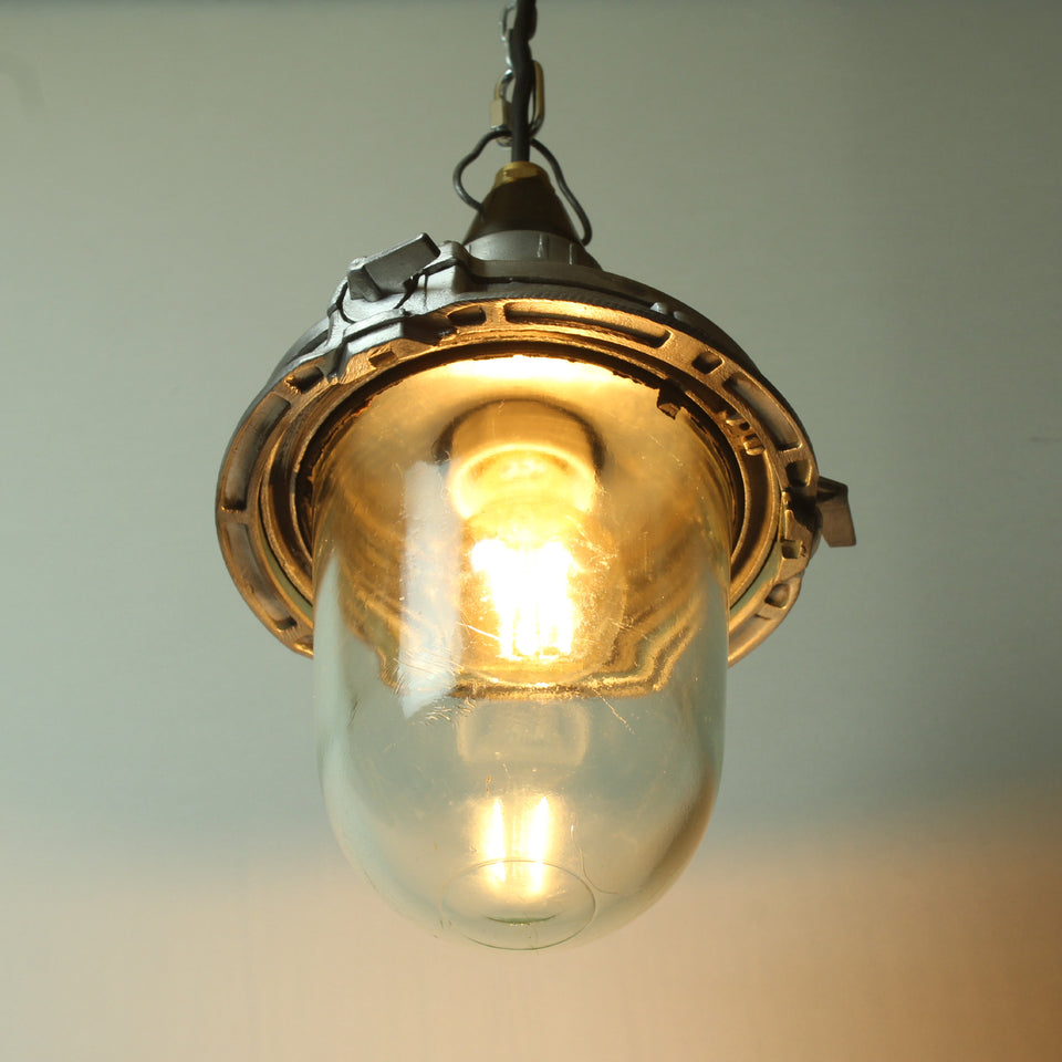 Salvage Industrial Light fitting - Dome detail