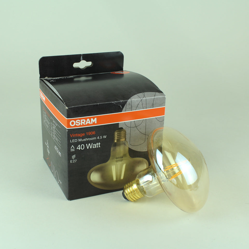 OSRAM Vintage 1906 LED Filament Mushroom Bulb - 4.5W E27 Comfort Warm