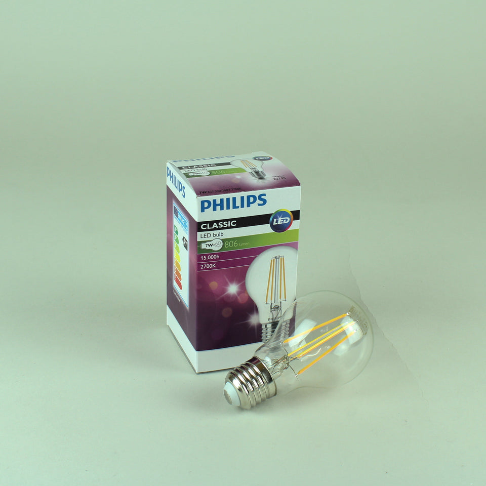 Phillips Classic LED Filament Bulb - 7.0W E27