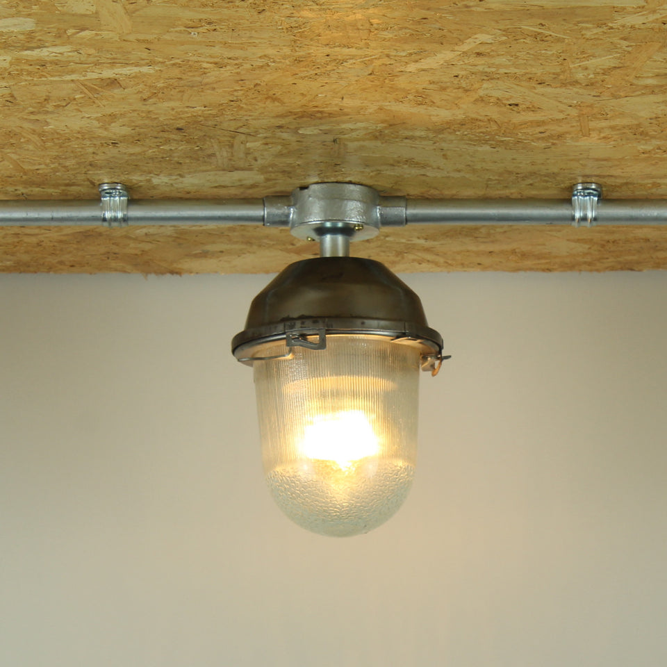 Small Glass Dome Fitting - Conduit Mount