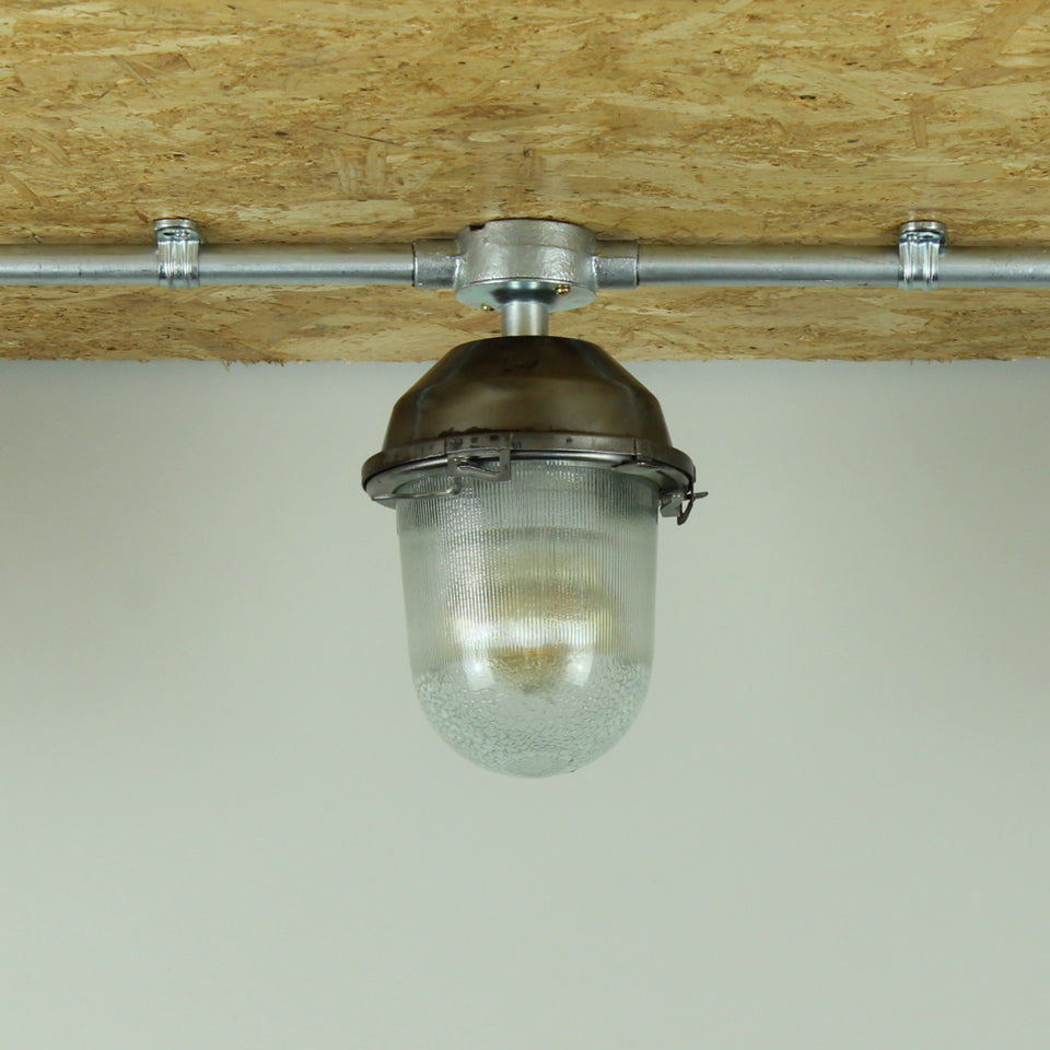 Small Glass Dome Fitting - Conduit Mount