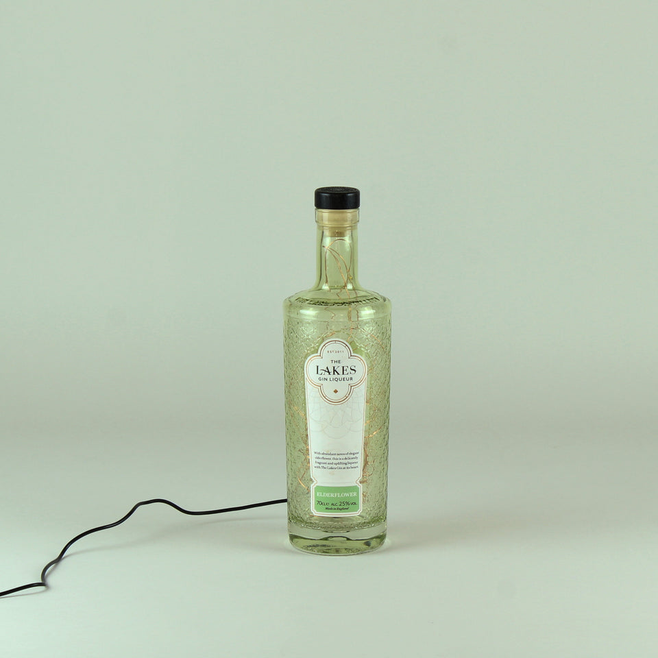 Illuminated The Lakes Elder Flower Gin Bottle