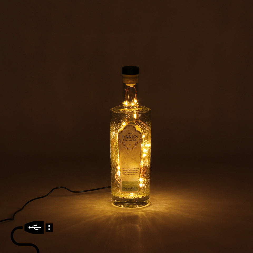 Illuminated The Lakes Elder Flower Gin Bottle