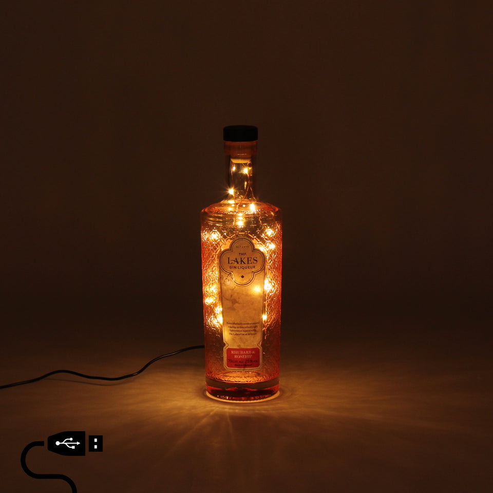 Illuminated The Lakes Rhubarb & Ginger Gin Bottle