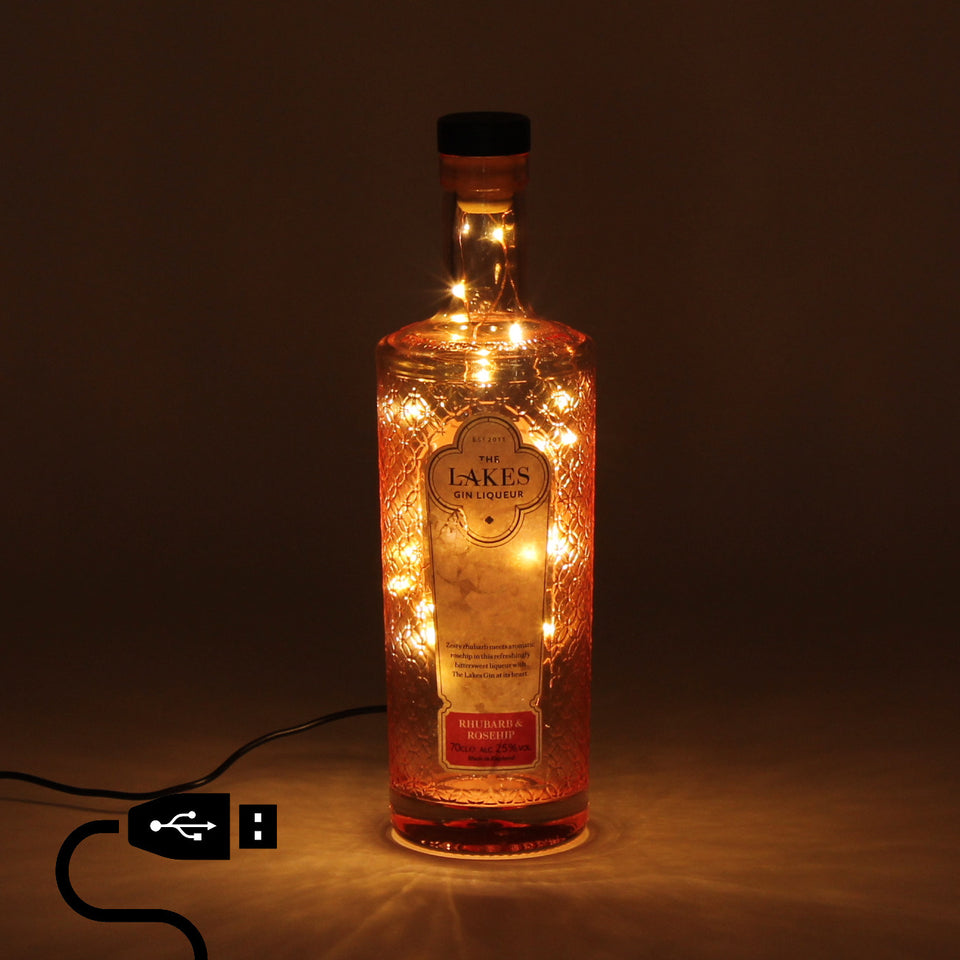 Illuminated The Lakes Rhubarb & Ginger Gin Bottle