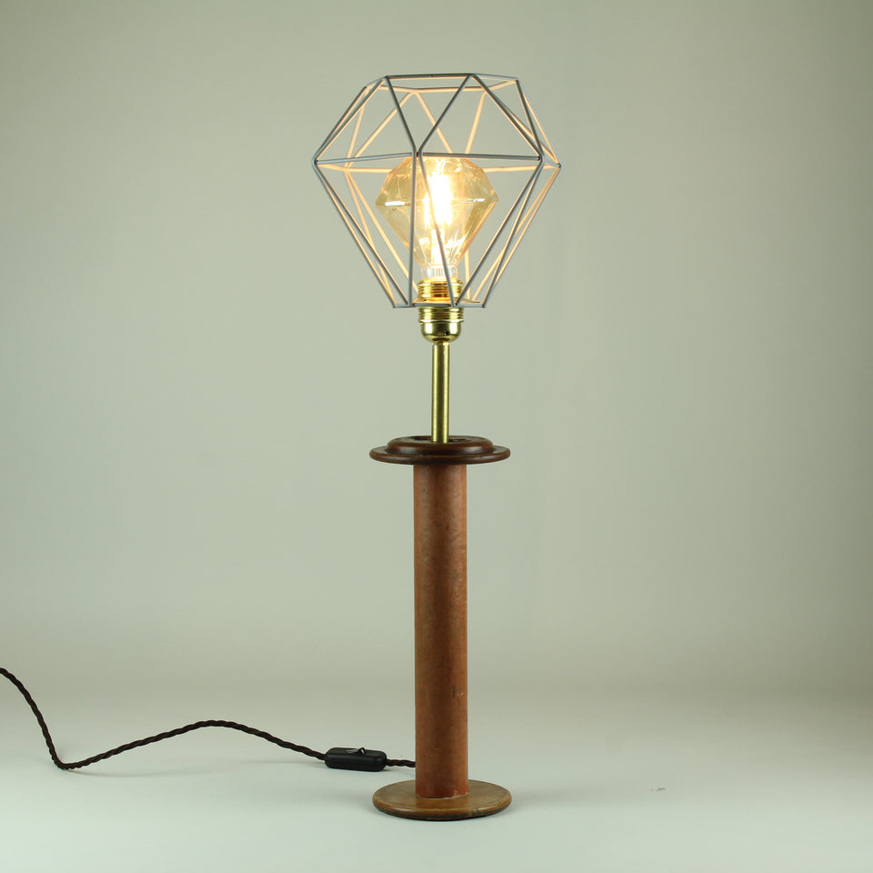 Vintage Bobbin Lamp Base (12")