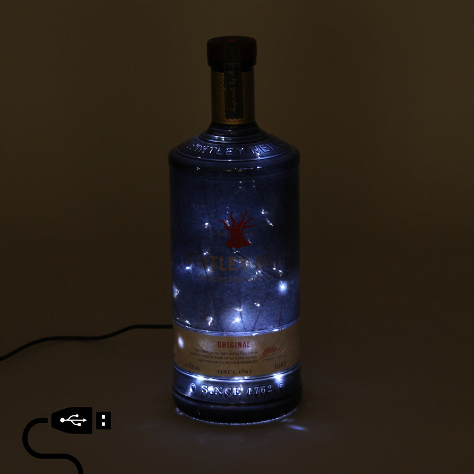 Illuminated Whitley Original Gin Bottle